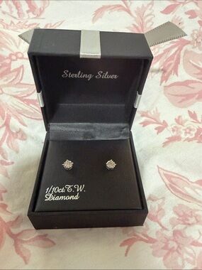 Kohl's Sterling Silver Diamond Stud Earrings - Silver